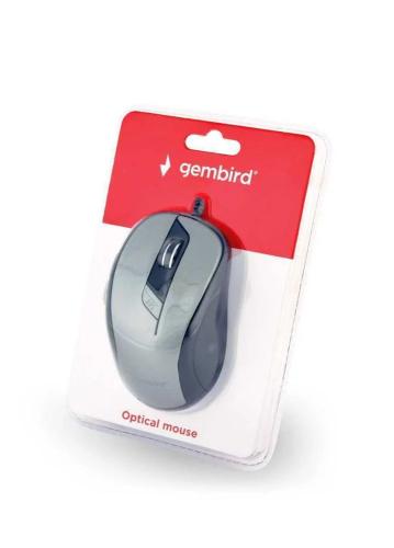 Gembird Maus Opt 6 Tasten Silber/Schwarz
