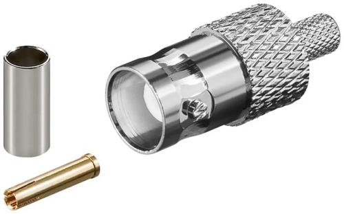 Conector Bnc Fêmea Para Crimpagem Rg59