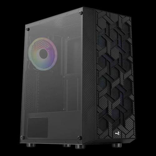 AEROCOOL HIVE-G-BK-V1, MIDI TOWER, PC, ACRILONITR.