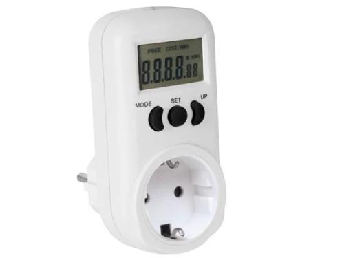 Medidor de Energia 230 Vac - 16 a - Ficha Tipo Alemão