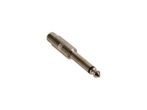 Rca Hembra a Conector Mono Macho de 6,35 Mm - Níq.