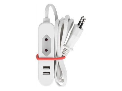 Tomada Euro 1 Entrada com 2 Portas Usb