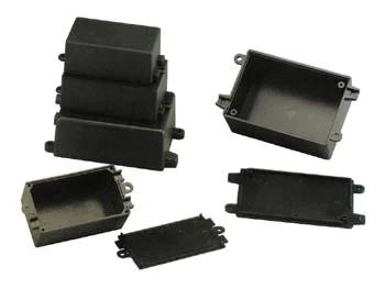 Utility Box With Mounting Holes And Cable Outlets - Black - 82 X 57 X 31.5 Mm