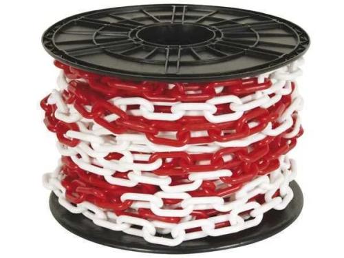 Cadena Roja / Blanca 8 Mm En Bobina - 25 M