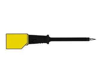 Contact-Protected Test Probe 4mm With Slender Stainless Steel Tip / Black (Prüf 2s)