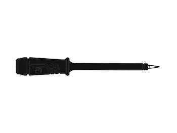 Insulated Test Probe 4mm With Slender Stainless Steel Tip / Black (Prüf 2)