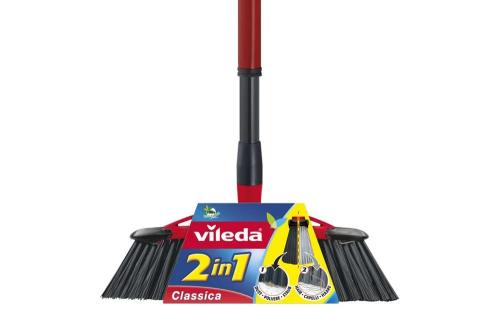 Vileda 143783 Broom Indoor Black Gray Red Soft .
