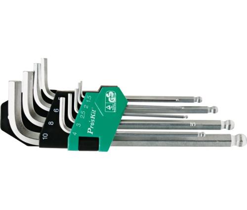 Conjunto de 9 Llaves Allen Hexagonales