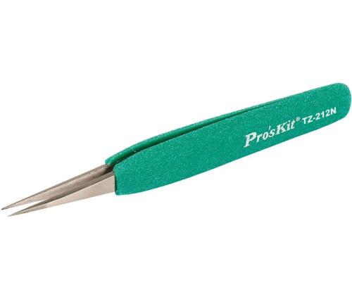 Pinça de Ponta Reta de Precisão Antiestática