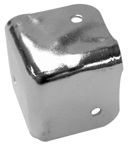 Speaker Cabinet Corner, White Metal, 38 X 38mm X 90°