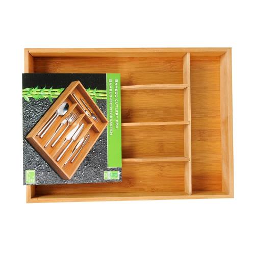 Bandeja Para Talheres Bambu 35 X 25 X 4,5 Cm