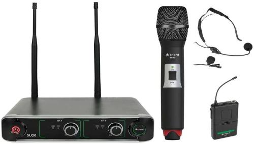 Su20 Dual Uhf Combo Microphone Set Red + Green