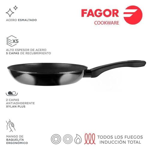 Frigideira Indutherm 26cm Preta Aço Aisi 430 Fag.