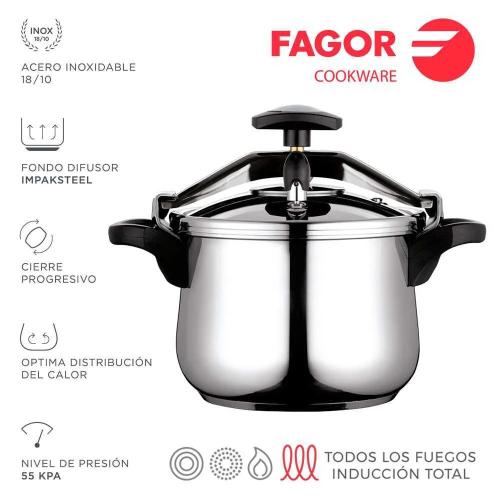 Panela De Pressão 8l Inox Fagor