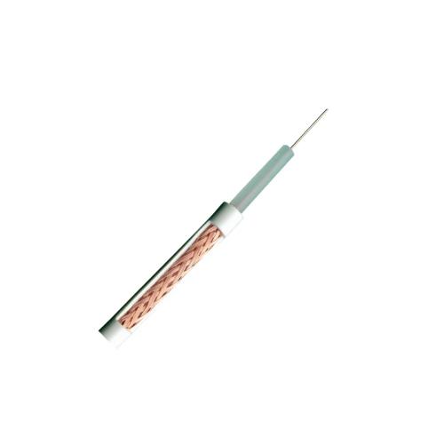 Cabo Coaxial Rg59 - Vídeo - Bobine de 100 Metros - Cobertura de Cor Branca - Diâmetro Exterior 6.0 M