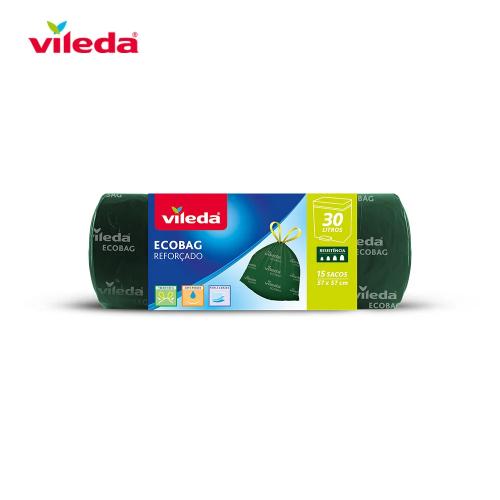 Saco De Lixo Ecobag 30l Reforçado (15 Sacos) Viled