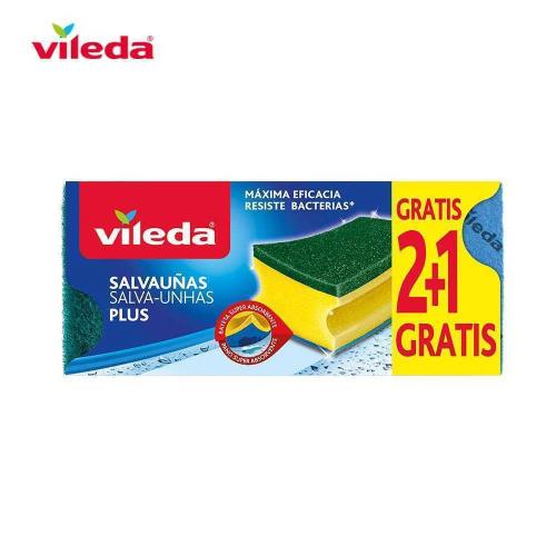 Esfregão Antibacteriano 2 + 1 Com Pano 162589 Vile