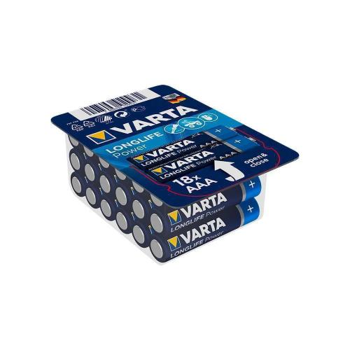 Pilha Varta Longlife Power AAA - Lr03 Caixa 18 Unid. Ø10,5x44,5mm