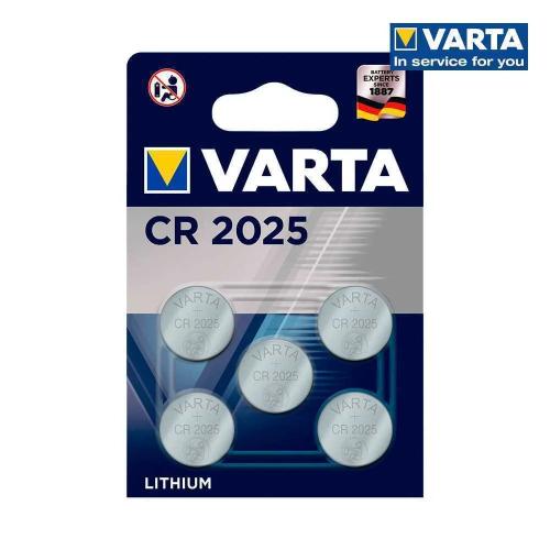 Pilha Botão Litio Cr 2025 3v Varta Blister 5un