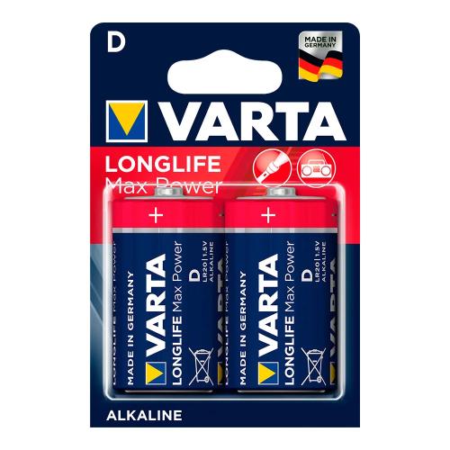 Pilha Varta Long Life Max Power Lr20 D Pack 2 Un