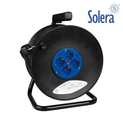 Enrolador De Cabos 25m 3x1,5 Com 4 Tomadas Bipola.