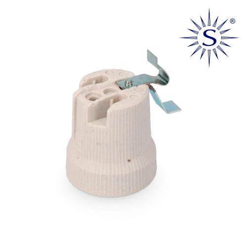Casquilho Para Lampada De Porcelana E-27 P/ Tetos
