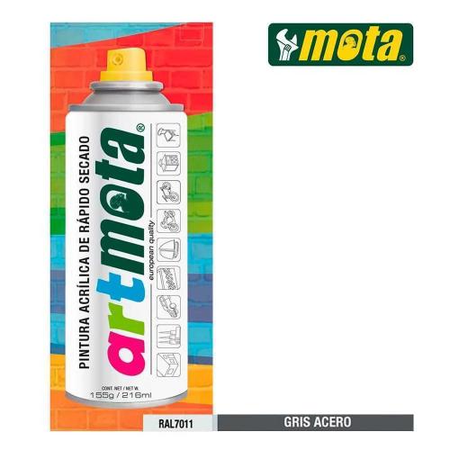 Spray Cinzento Aço Ral7011 216ml Mota La23