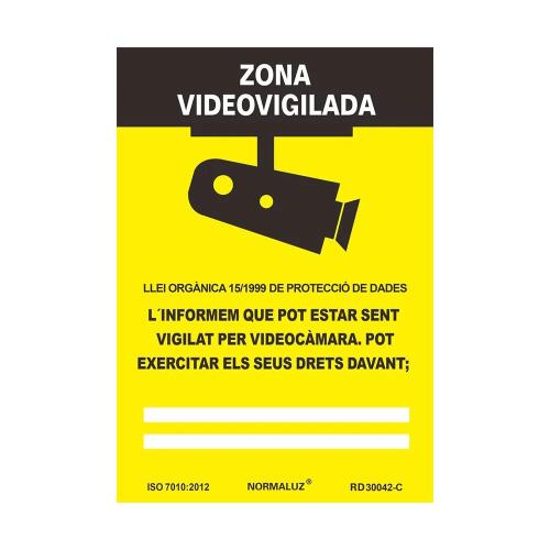 Sinal Zona com Video Vigilancia Pvc 0,7mm 21x30cm