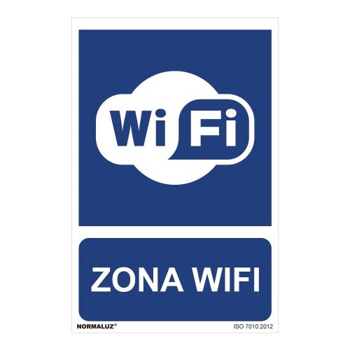Sinal Uso Obrigatório Zona Wi-Fi (Pvc 0.7mm) 30.