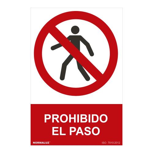 Sinal Proibido Proibido Passar (Pvc 0.7mm) 30x4.