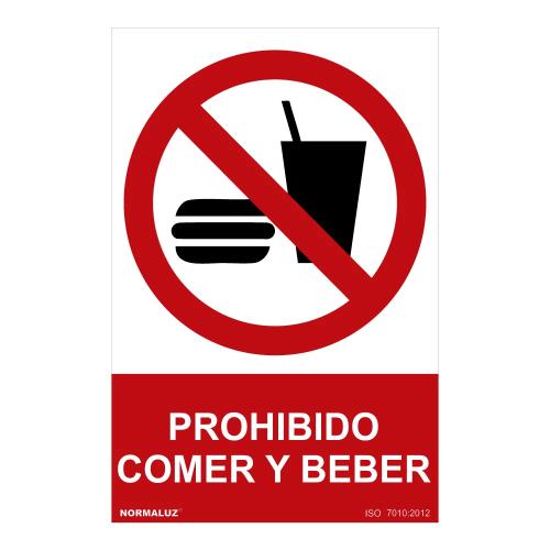Sinal Proibido Proibido Comer e Beber (Pvc 0.7m.