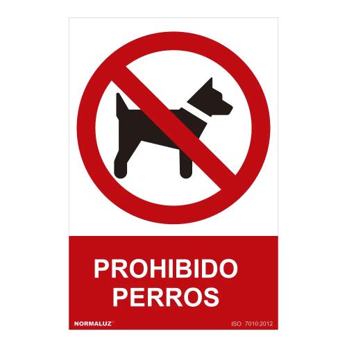 Sinal Proibido Proibido Cães (Pvc 0.7mm) 30x40cm