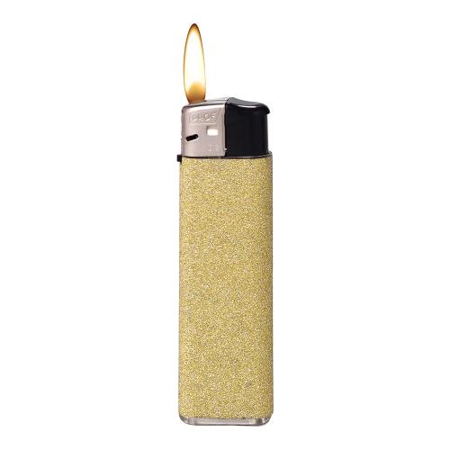 Isqueiro Modelo Glitter Recarregavel Cores Sortidos 8x2,5x1cm Euro/U