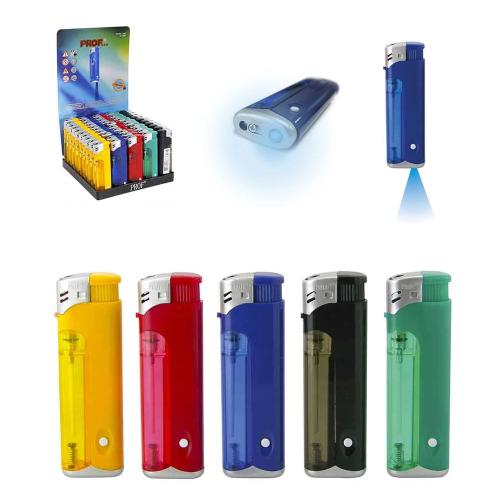 Isqueiro Transparente Recarregável Várias Cores 8x2,5x1cm Euro/U