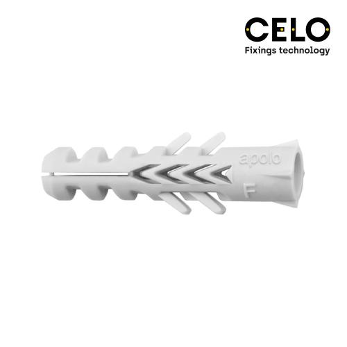 Caixa 100un Bucha Nylon Duplo Anti-Giro Din/Ref N.