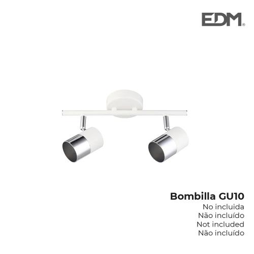 Foco 2 Lampadas Branco Osso + Plata Moon Edm