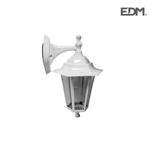 Aplique Lanterna Aluminio E Vidro Branco 34xø21,5c