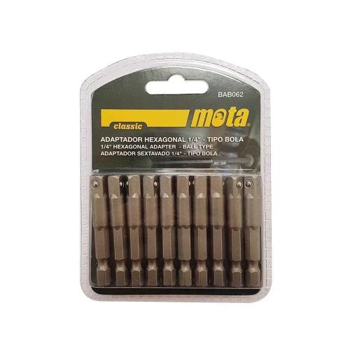 Pack 10 Adaptadores Hexagonais T. Bola 50mm 1-4 10unid. Bab062 Mota