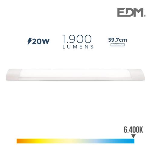 Armadura Eletronica Led 20W 1900 Lumens 59Cm 6.400