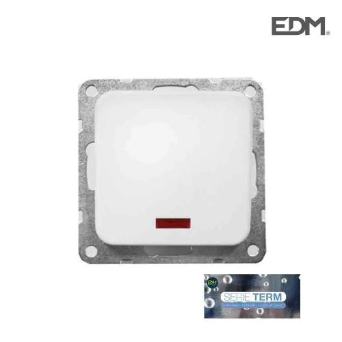 Interruptor Encastrar Luminoso 'Serie Term' Edm Bl