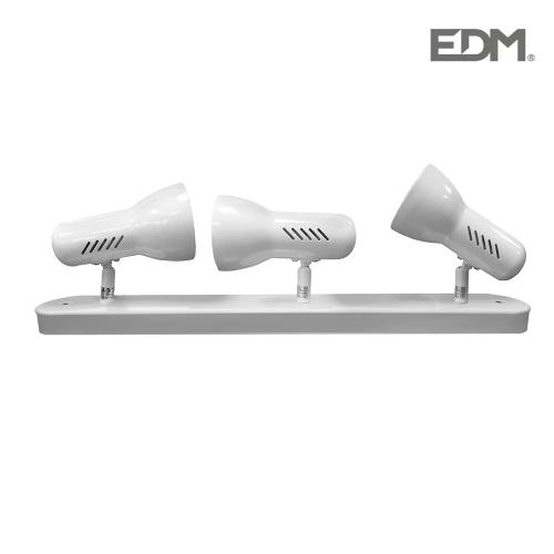 Régua com 3 Focos Cor Branco E27 Modelo Galaxy 60w Edm