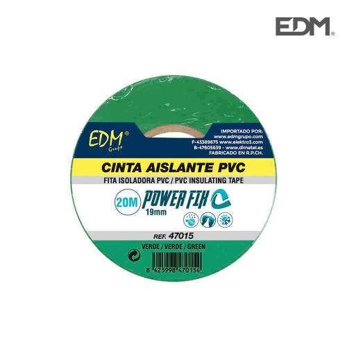 Fita Isoladora 20mx19mm Verde Edm