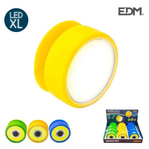 Lanterna LED Cob 2w com Íman e Ventosa. 3xAAA (Pilhas Incluídas) Cores Sortidas Edm