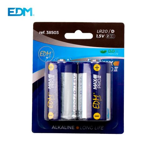 Pilha Alcalina Long Life Lr-20 Edm (Blister 2 Uni.