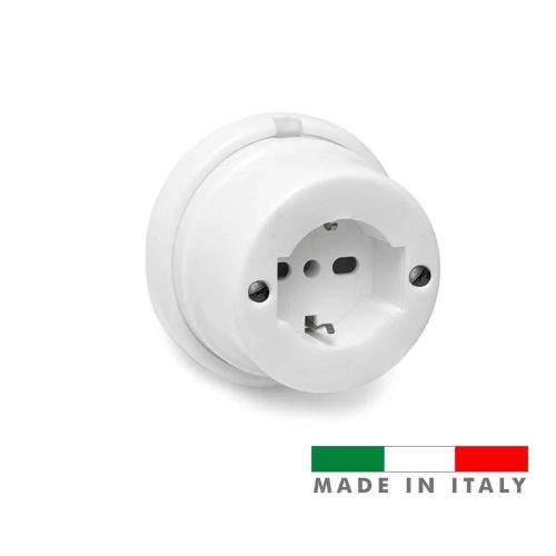 Tomada Schuko Tt Porcelana Serie Vintage 10A-250V