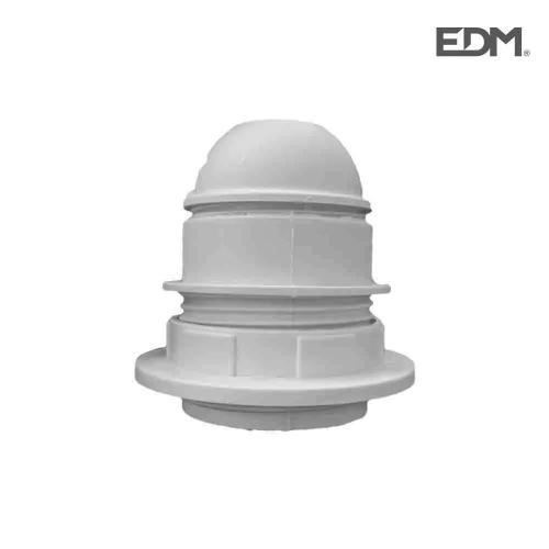 Casquilho Semiroscado Branco E-27 + Anilha Edm