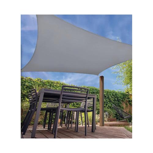 Toldo Vela Quadrado Cinzento Claro 5x5mts