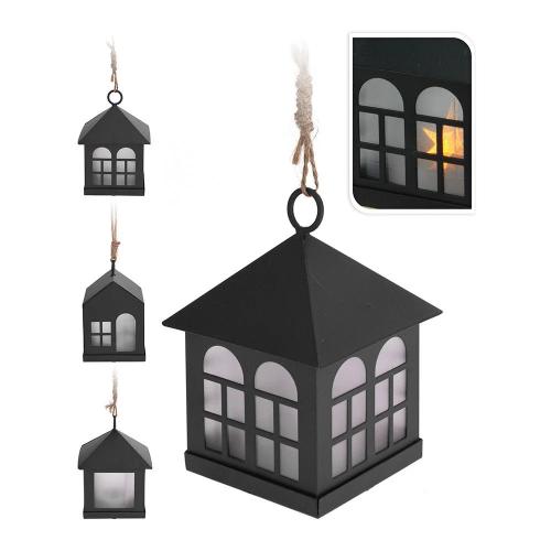 Lanterna Decorativa LED Preto 6x8cm