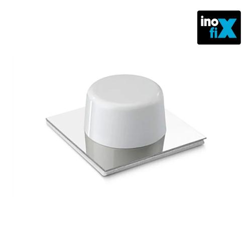 Batente Adesivo Branco-cromado (blister) Inofix