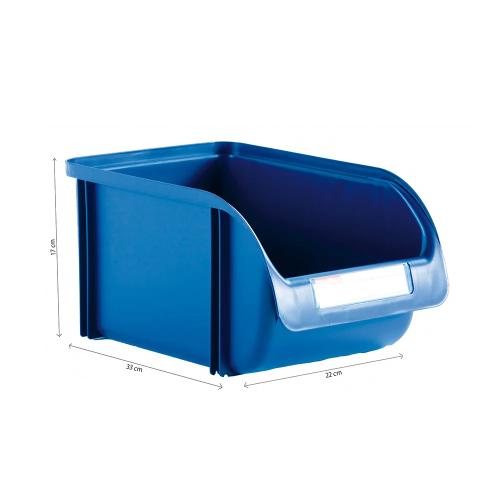 Caixa Contentora Empilhável 21cm Titanium Azul